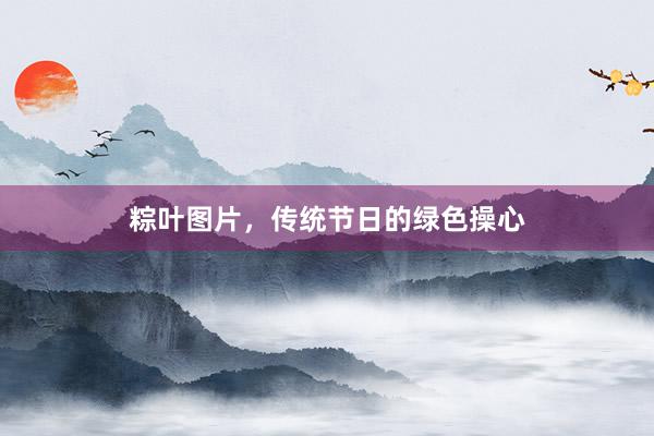粽叶图片，传统节日的绿色操心